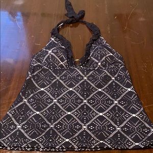 Anne Cole Black Lace Swim Top